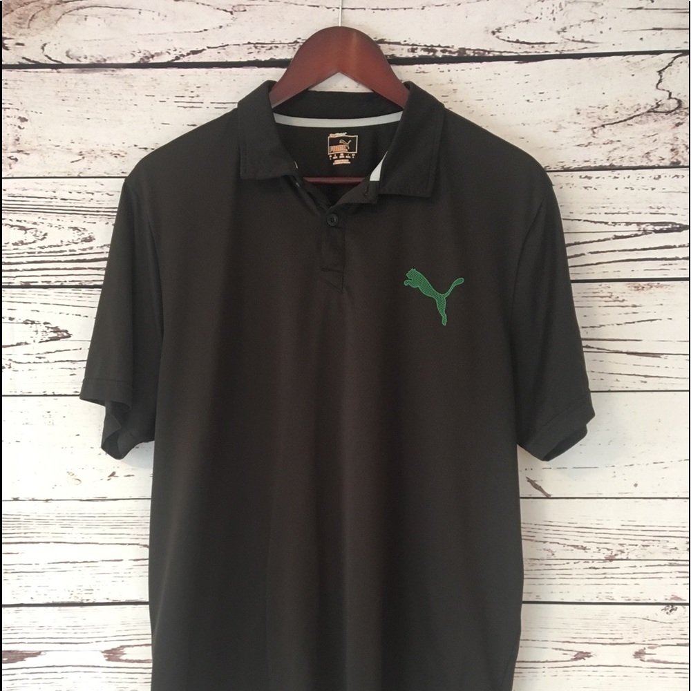 Men’s black puma golf shirt